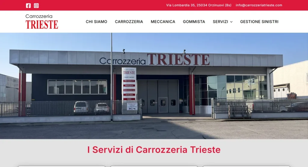 Sito web di Carrozzeria Trieste, carrozzeria in provincia di Brescia