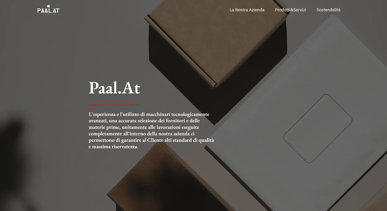 Sito web di PAAL.AT Packaging, cartotecnica e packaging su misura