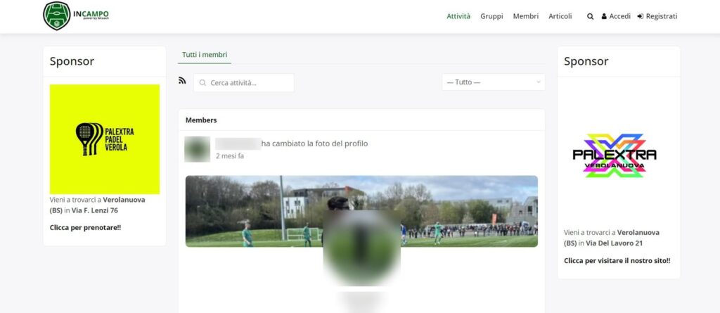 InCampo: bacheca delle attività