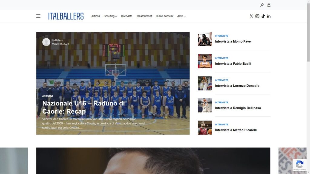 Sito di Italballers realizzato da Alex Magarini